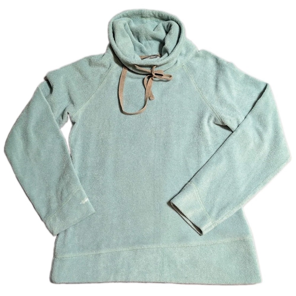 Horny Toad Toad & Co Womens XS Fleece Pullover Cowl Neck Blue Green Outdoor